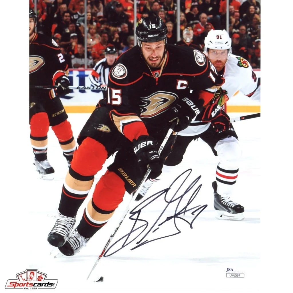 Ryan Getzlaf signed 8x10 photo with James Spence authentication