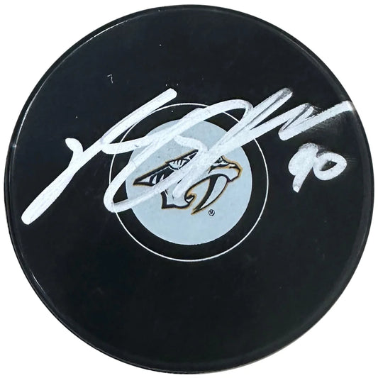 Autographed Nashville Predators hockey puck with Ryan O’Reilly signature