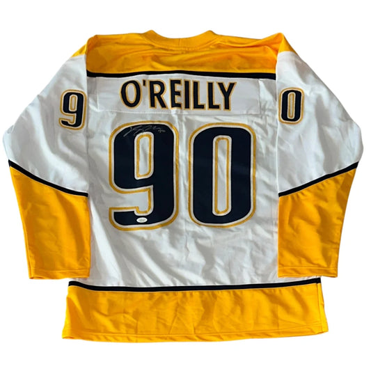 Ryan O’Reilly autographed Nashville custom hockey jersey, white #90