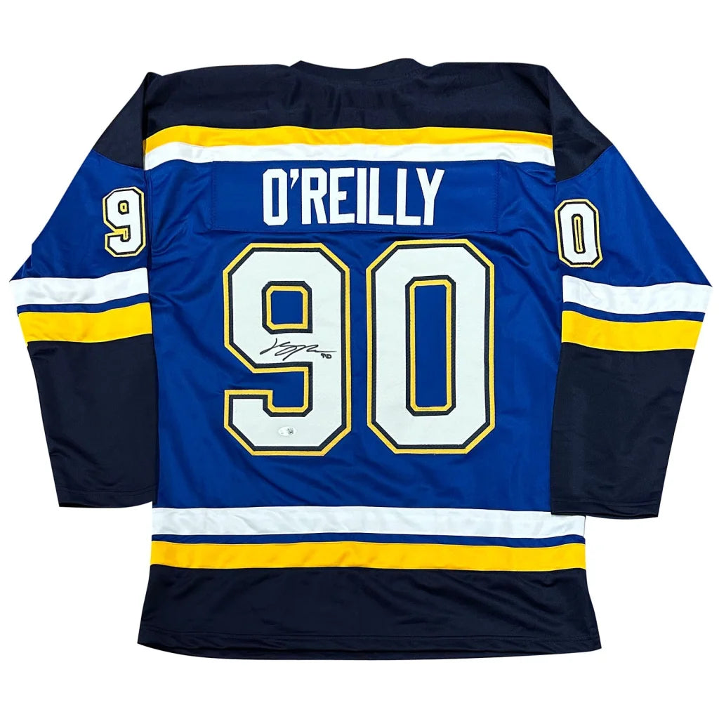 Ryan O’Reilly autographed St. Louis blue custom hockey jersey #90