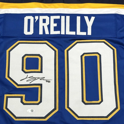 Ryan O’Reilly autographed St. Louis blue custom hockey jersey #90 JSA