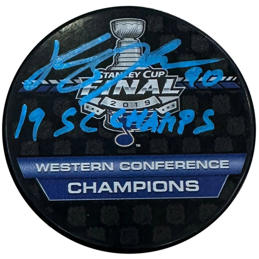 Ryan O’Reilly autographed St. Louis Blues Stanley Cup hockey puck