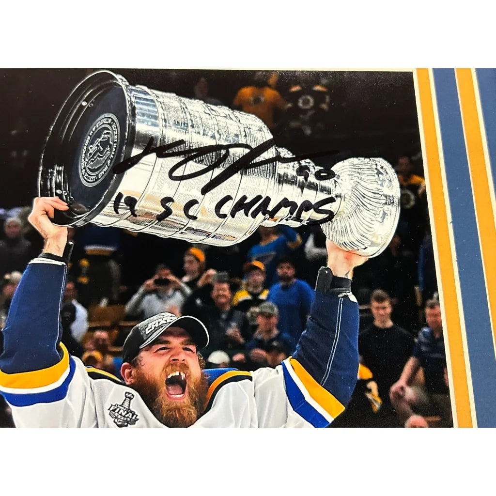 Ryan O’Reilly autographed St. Louis Blues 2019 Stanley Cup framed 8x10 photo