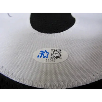 Authentication sticker with QR code and serial number on Ryan Shazier signed jersey Pittsburgh Steelers