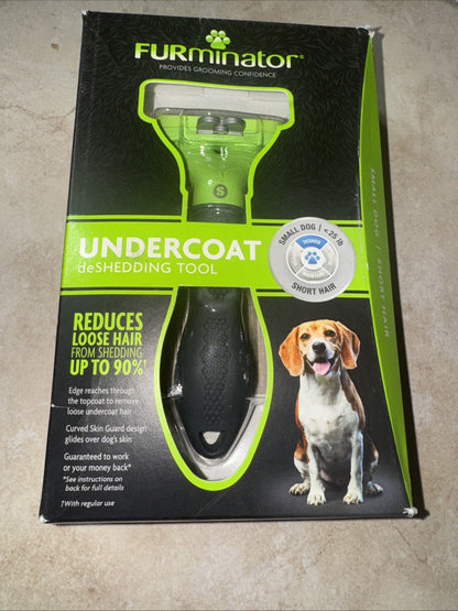 FURminator Deshedding Tool for Small Dogs with Short Hair, Genuine