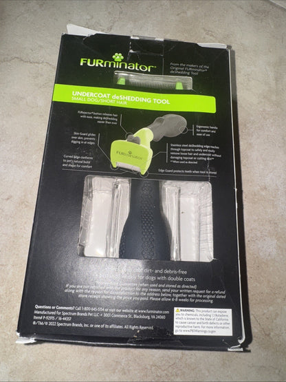 FURminator Deshedding Tool for Small Dogs with Short Hair, Genuine