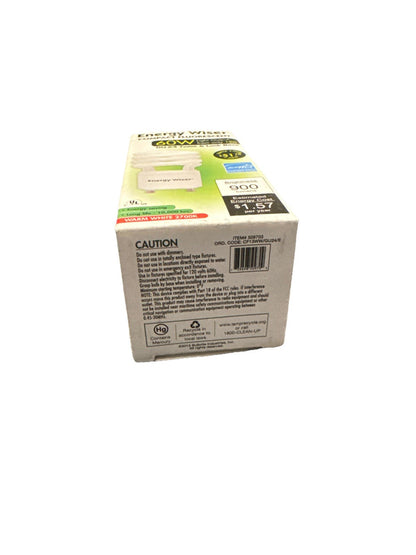 Energy Wiser GU24 CFL Bulb 13W (60W Eq) Warm White 2700K Spiral, Set of 6