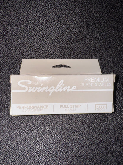 Swingline Premium S.F. 4 Staples, 5000 per Box, MPN 79386