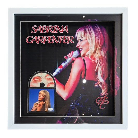 Sabrina Carpenter deluxe framed CD insert with signed vibrant photo