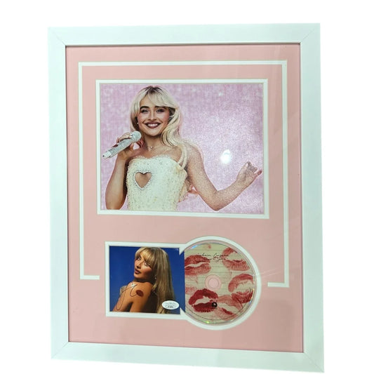 Sabrina Carpenter autographed Short n Sweet deluxe framed CD display
