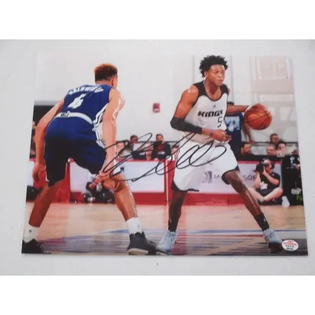 Autographed Sacramento Kings signed 8x10 basketball photo card of two players