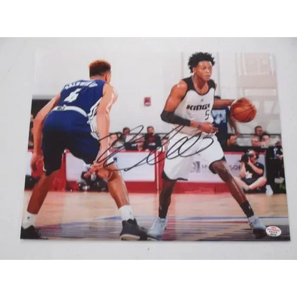 Autographed Sacramento Kings signed 8x10 basketball photo card of two players