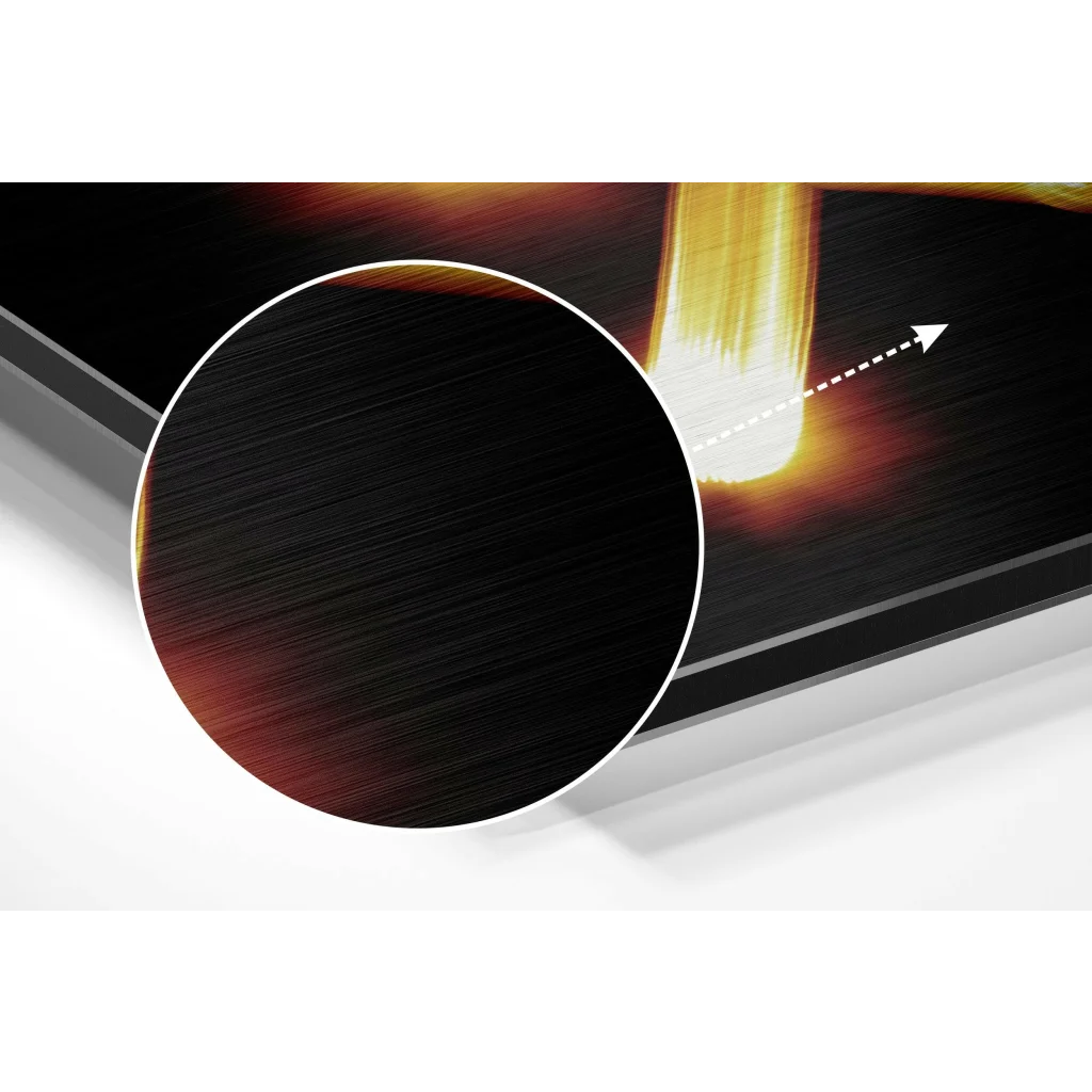 Fiery Sagittarius zodiac art on brushed aluminium dibond