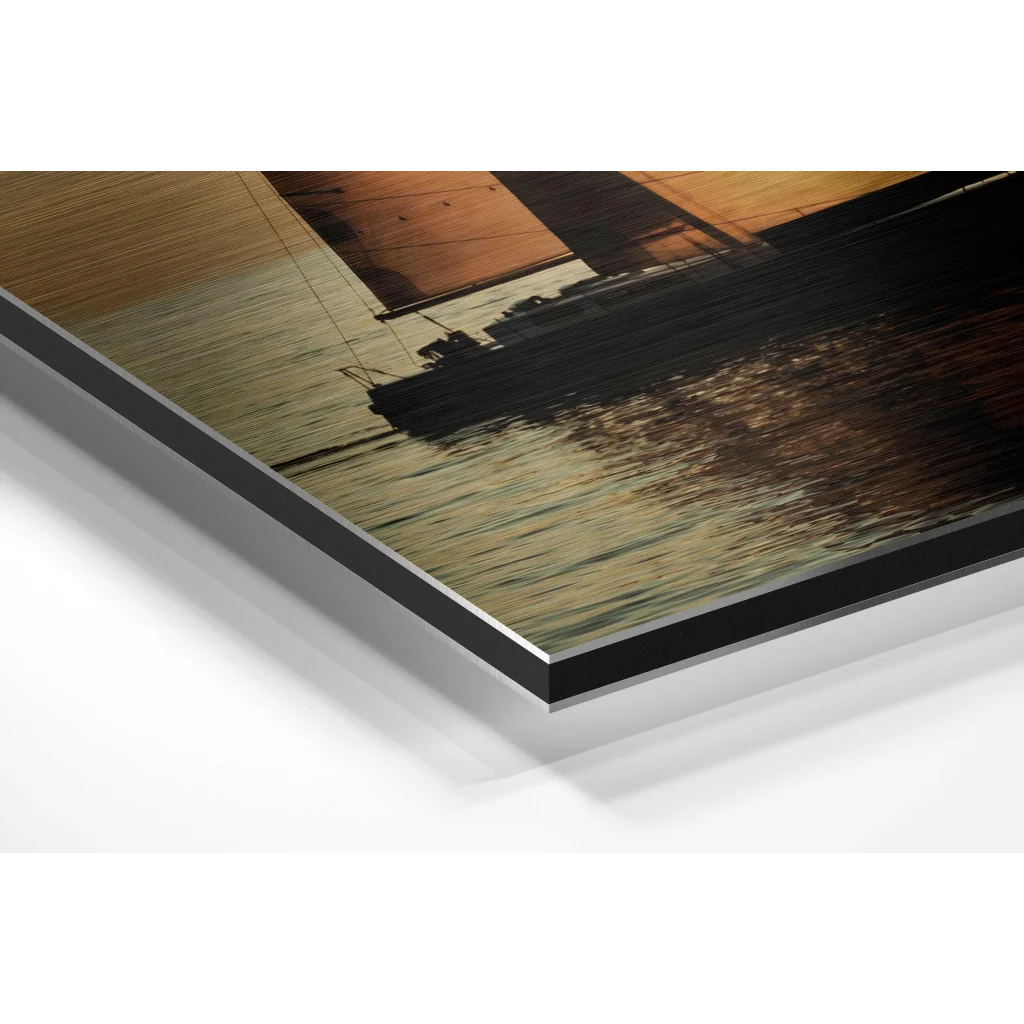 Stunning Brushed Aluminium Dibond Sailboat Wall Art Print | Glass Wall Art Print | vintageantiquesgifts.com