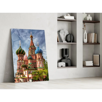 Vibrant St. cathedral glass wall art print in brilliant colors