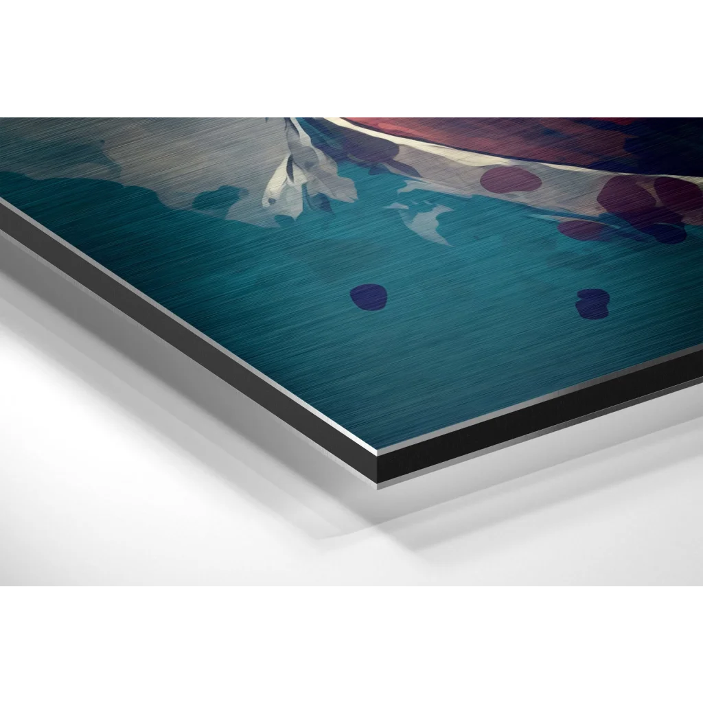 Vibrant Abstract Art on Brushed Aluminium Dibond Print | Glass Wall Art Print | vintageantiquesgifts.com
