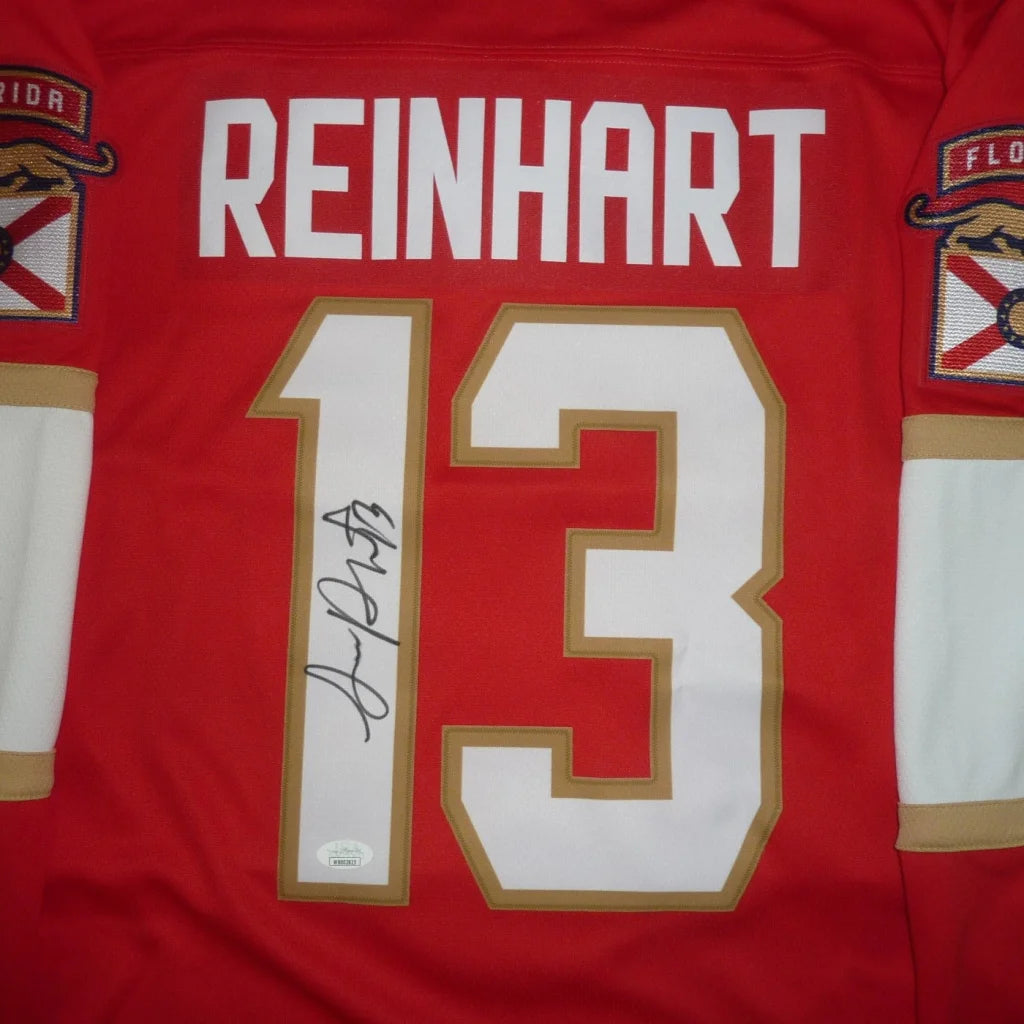 Sam Reinhart autographed Florida Panthers red jersey #13