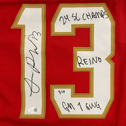 Autographed Florida Panthers red #13 jersey, limited edition of 13