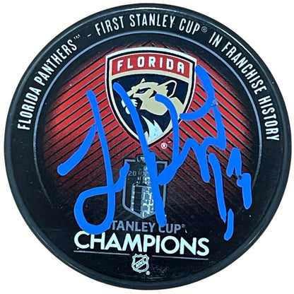 Sam Reinhart autographed Florida Panthers Stanley Cup hockey puck