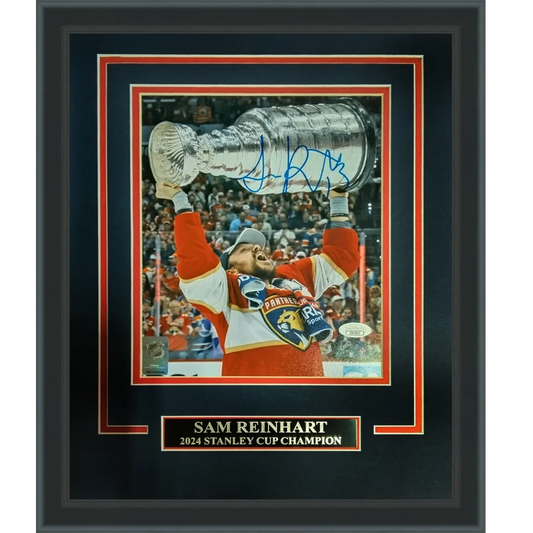 Sam Reinhart autographed Florida Panthers Stanley Cup deluxe framed 8x10 photo