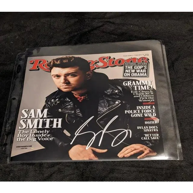 Sam Smith autographed Rolling Stone magazine with certificate of authenticity