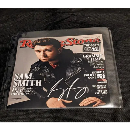 Sam Smith autographed Rolling Stone magazine with certificate of authenticity
