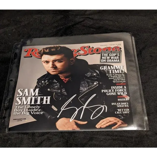Sam Smith autographed Rolling Stone magazine with certificate of authenticity