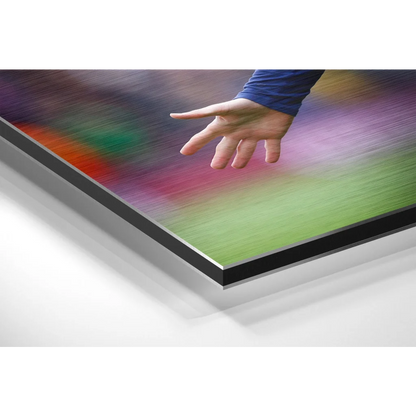 Samsung QLED TV print on brushed aluminium dibond