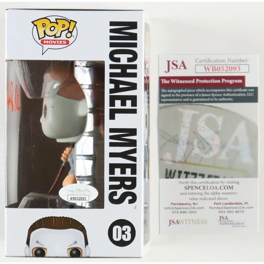 Sandin Signed Michael Myers vinyl figure with JSA certificate of authenticity in original box