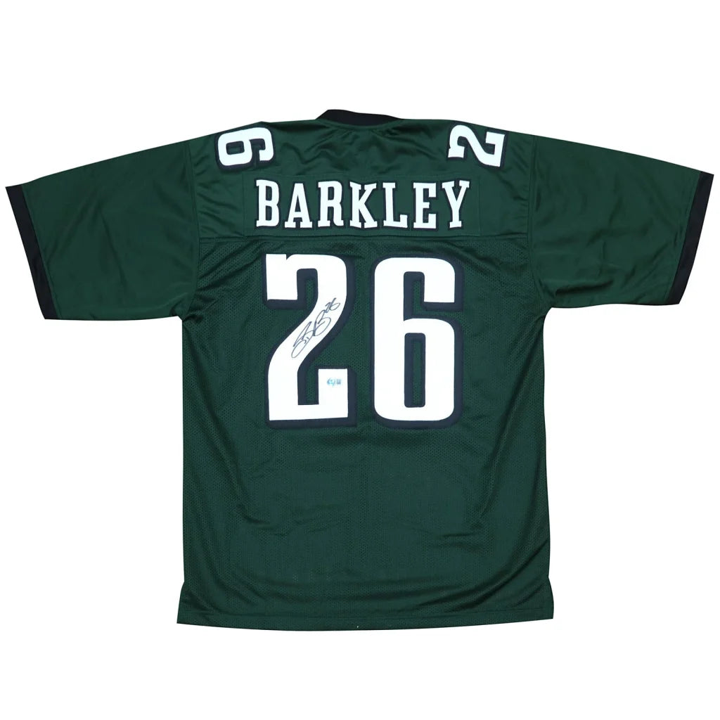 Back of Saquon Barkley Philadelphia green custom jersey #26
