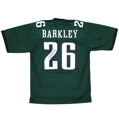 Back of Saquon Barkley Philadelphia green custom jersey #26