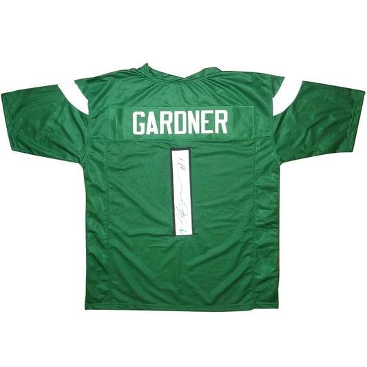 Sauce Gardner autographed New York Jets green custom jersey