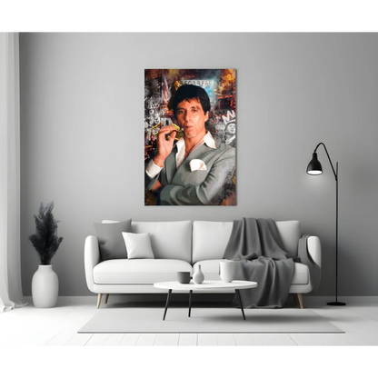 Urban Jazz Trumpet Player Canvas Wall Art Print | Modern Wall Art Decor | vintageantiquesgifts.com