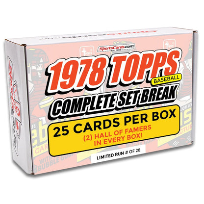 1978 TOPPS BASEBALL COMPLETE SET BREAK - 25 CARDS PER BOX! 2 HOFERs IN EACH BOX!