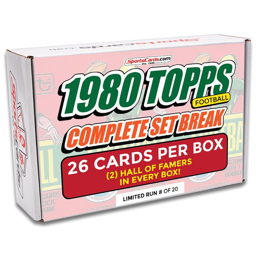 1980 TOPPS FOOTBALL COMPLETE SET BREAK - 26 CARDS PER BOX! 2 HOFERS PER BOX!