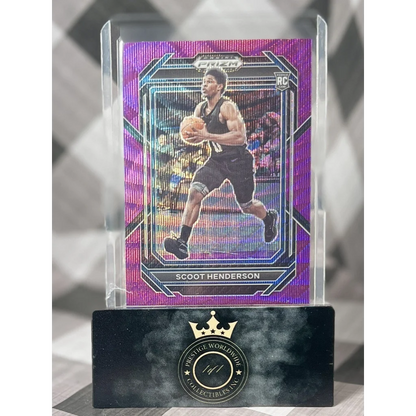 Scoot Henderson Purple Prizm Rookie card from Prestige Worldwide