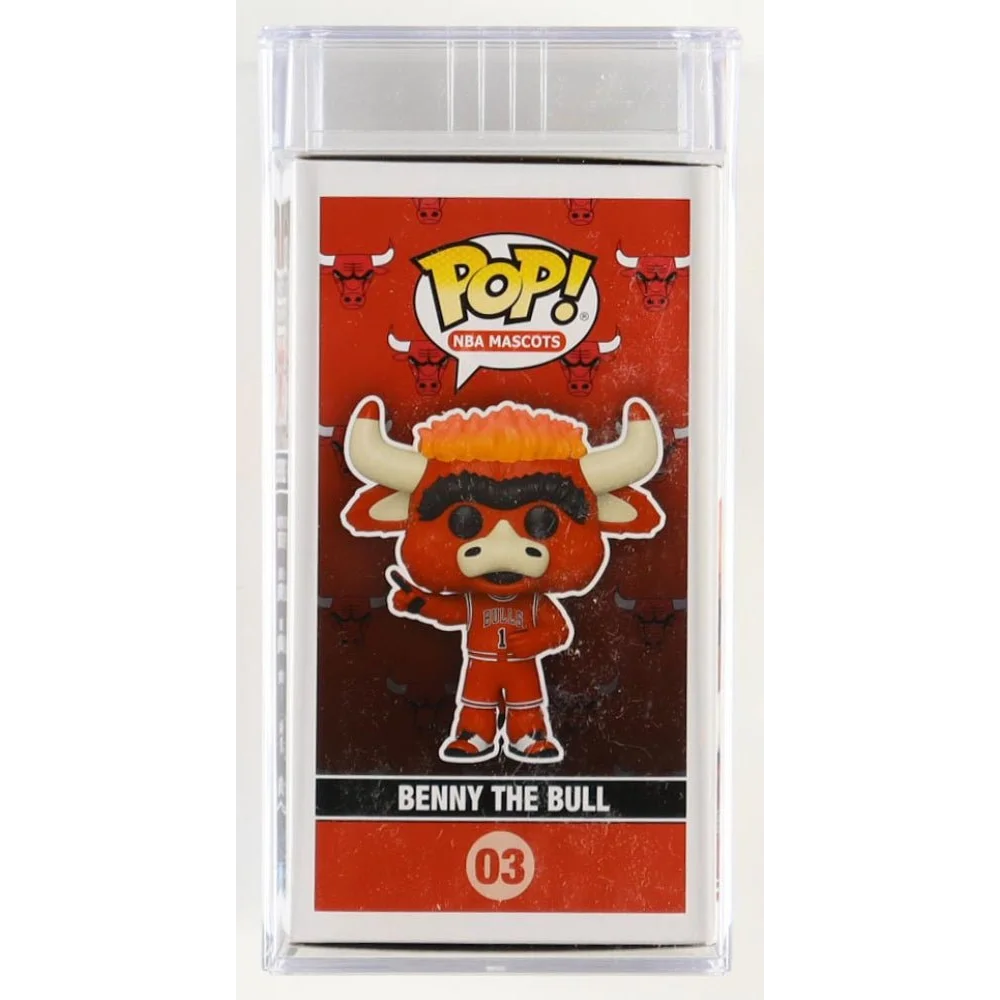 Scottie Pippen signed Benny the Bull Funko Pop measures approximately in protective case
