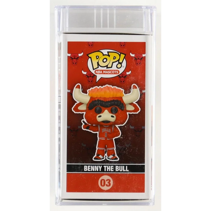 Scottie Pippen signed Benny the Bull Funko Pop measures approximately in protective case