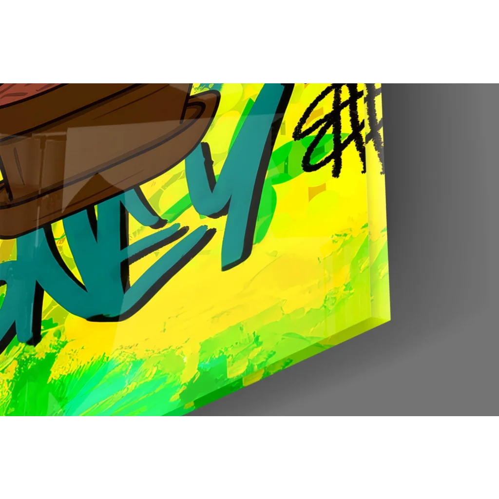 Vibrant Donald Duck money tree graffiti wall art canvas print