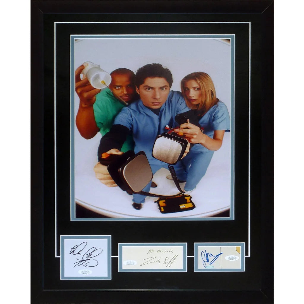 Deluxe framed Scrubs 11x17 movie poster with autographs