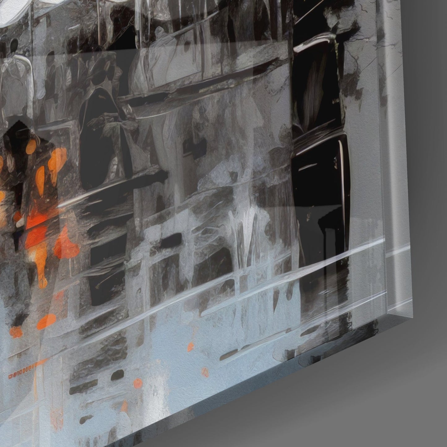 Autumn Leaves Paris Avenue Glass Wall Art