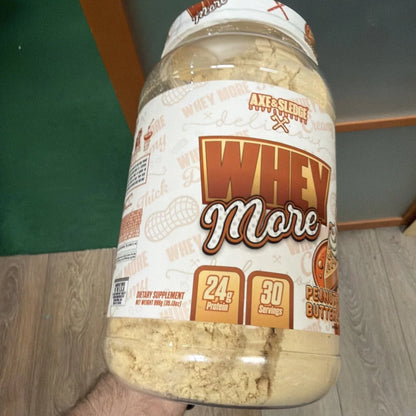 Axe & Sledge Whey More peanut butter pie whey protein jar, 35.13 oz sealed