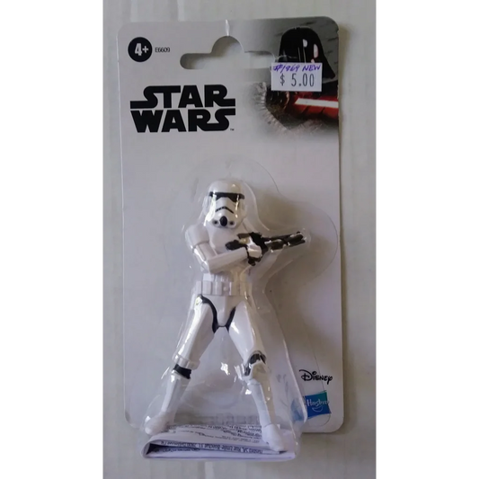 Sealed Hasbro Star Wars figure of Stormtrooper in white black packaging