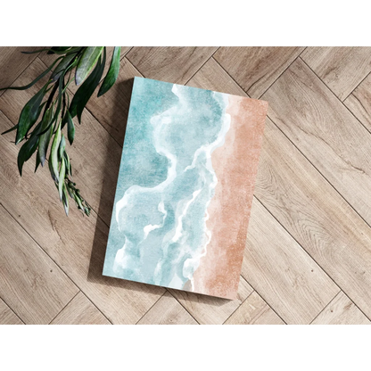 Teal Ocean Waves Insigne Aluminum Print for Modern Beach Decor | Modern Wall Art Decor | vintageantiquesgifts.com