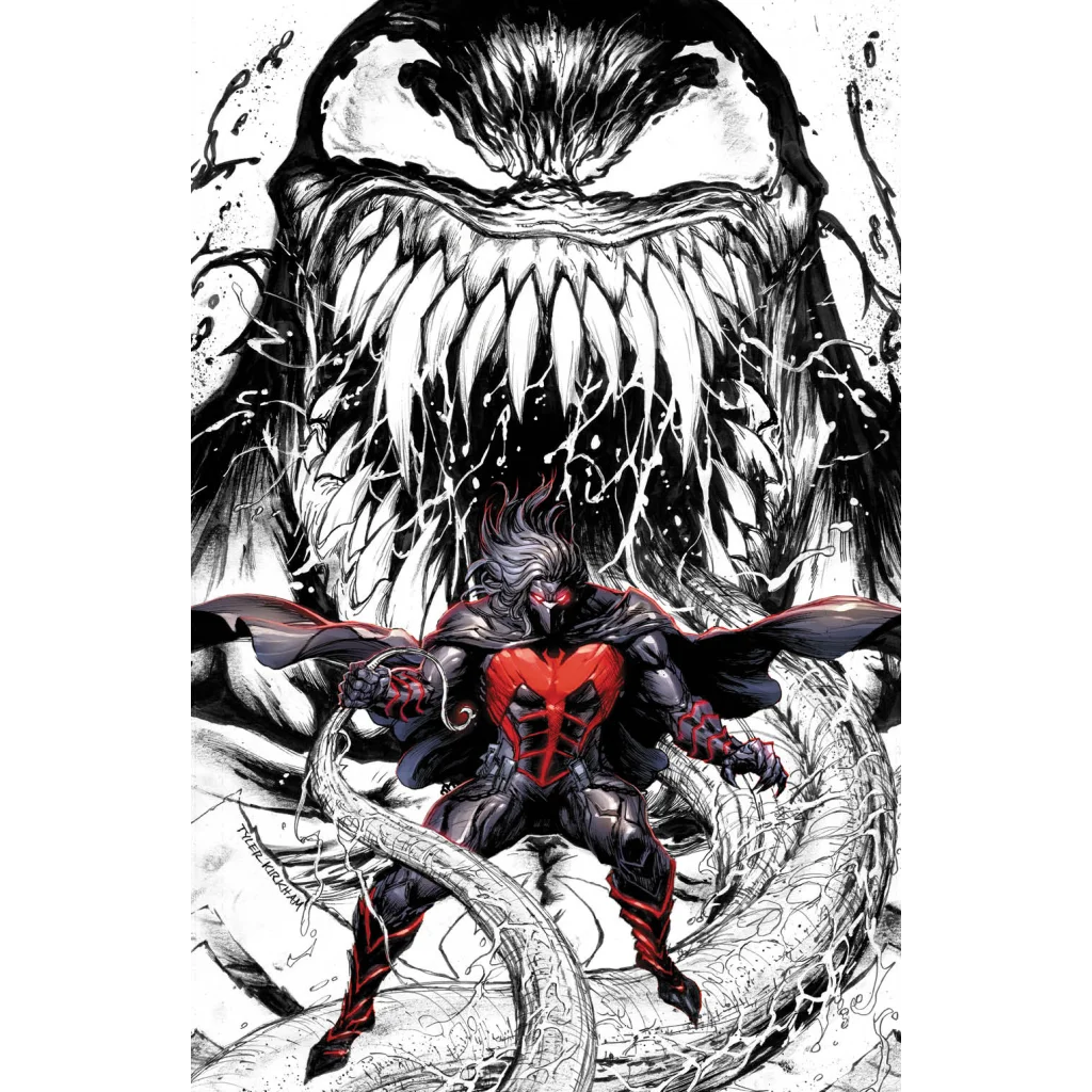 Secret Color Splash Tyler Kirkham Venom Monster Battle Comic cover with monstrous creature and hero