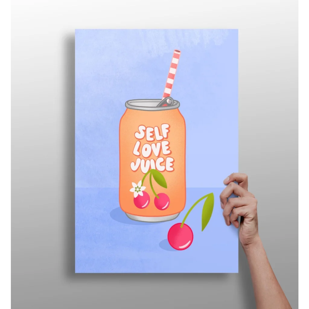 Self Love Juice Insigne Aluminum Print Pop Art | Insigneart USA | vintageantiquesgifts.com