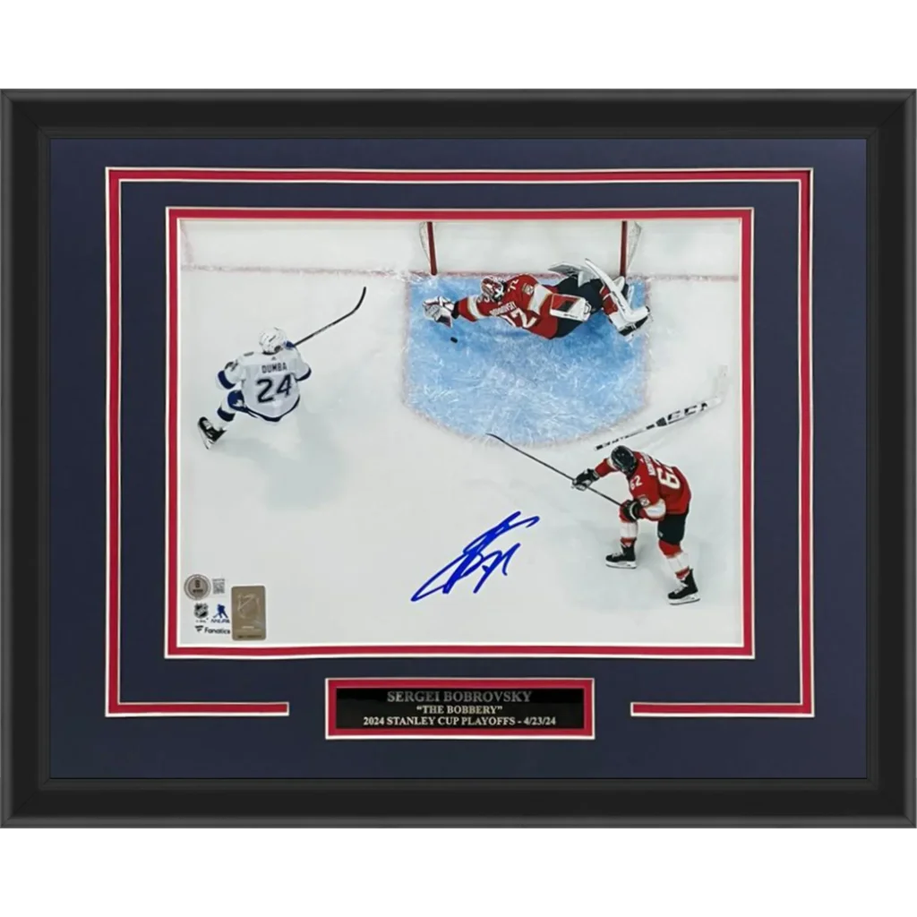 Sergei Bobrovsky autographed Florida Panthers deluxe framed 11x14 photo