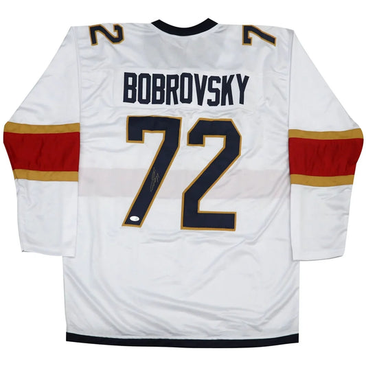Sergei Bobrovsky autographed white custom hockey jersey #72