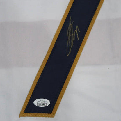 Sergei Bobrovsky autographed custom hockey jersey with navy blue sash