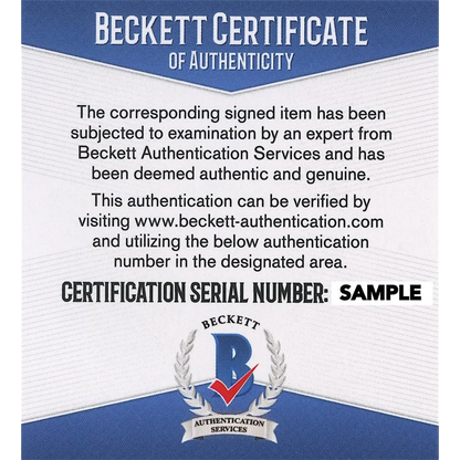 Beckett Certificate of Authenticity with Sergio Aguero Signed Argentina Jersey